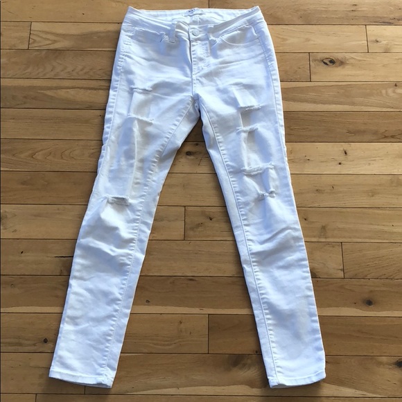 wax jeans white